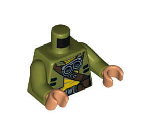 LEGO Olijfgroen Kordi met Sand Blauw Poten Minifiguur Torso (973 / 76382)