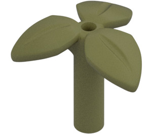 LEGO Olive Green Leaves with Bar (37695)