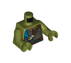 LEGO Olijfgroen Leonardo Minifig Torso (973 / 76382)