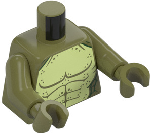 LEGO Olive Green Lizard Minifig Torso (973 / 76382)