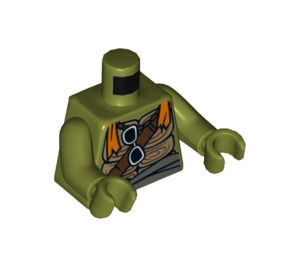 LEGO Olive Green Michelangelo Minifig Torso (973 / 76382)