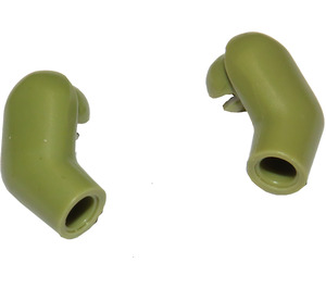 LEGO Olive Green Minifigure Arms (Left and Right Pair)
