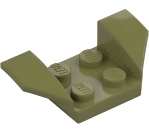 LEGO Olive Green Mudguard Plate 2 x 2 with Flared Wheel Arches (41854)