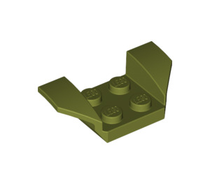 LEGO Olive Green Mudguard Plate 2 x 2 with Flared Wheel Arches (41854)