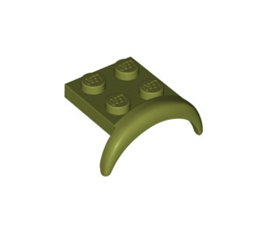 LEGO Olive Green Mudguard Plate 2 x 2 with Wheel Arch (49097)