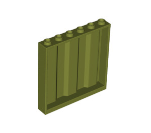 LEGO Olive Green Panel 1 x 6 x 5 with Corrugation (23405)