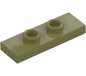 LEGO Olivgrün Platte 1 x 3 mit 2 Noppen (34103)