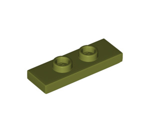 LEGO Olivgrün Platte 1 x 3 mit 2 Bolzen (34103)