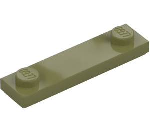 LEGO Olive Green Plate 1 x 4 with Two Studs with Groove (41740)