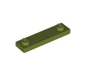 LEGO Olive Green Plate 1 x 4 with Two Studs with Groove (41740)