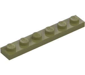 LEGO Olivově zelená Deska 1 x 6 (3666)