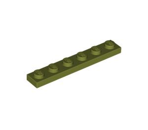 LEGO Olive Green Plate 1 x 6 (3666)