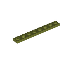 LEGO Olive Green Plate 1 x 8 (3460)