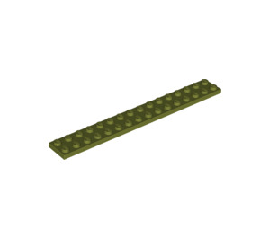 LEGO Olive Green Plate 2 x 16 (4282)