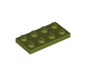 LEGO Olive Green Plate 2 x 4 (3020)