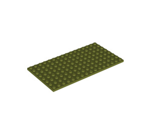 LEGO Olive Green Plate 8 x 16 (92438)