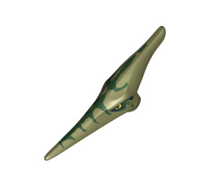 LEGO Olive Green Pteranodon Head (74302)