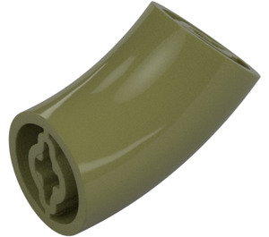 LEGO Olive Green Round Brick with Elbow (Shorter) (1986 / 65473)