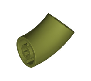 LEGO Olive Green Round Brick with Elbow (Shorter) (1986 / 65473)
