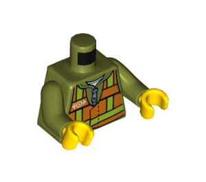 LEGO Olive Green Safety Vest Torso with Transport Logo (973 / 76382)
