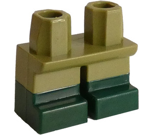 LEGO Olivgrün Kurze Beine mit Dunkelgrün Boots (41879)