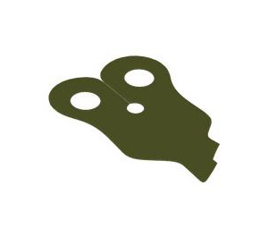 LEGO Olive Green Shoulder Cape with Stepped Ends (23786)