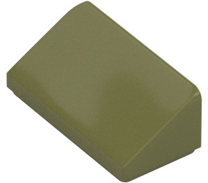 LEGO Olive Green Slope 1 x 2 (31°) (85984)