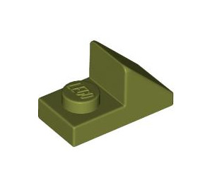 LEGO Olive Green Slope 1 x 2 (45°) with Plate (15672 / 92946)