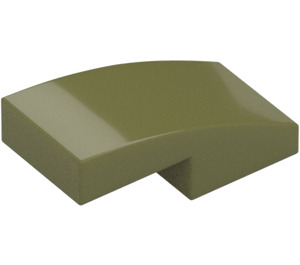 LEGO Olive Green Slope 1 x 2 Curved (11477)