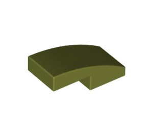 LEGO Olive Green Slope 1 x 2 Curved (3593 / 11477)