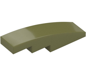 LEGO Olive Green Slope 1 x 4 Curved (11153 / 61678)