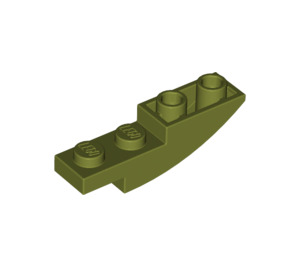 LEGO Olive Green Slope 1 x 4 Curved Inverted (13547)
