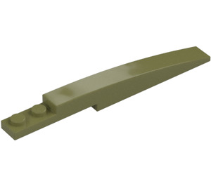 LEGO Olive Green Slope 1 x 8 Curved with Plate 1 x 2 (13731 / 85970)