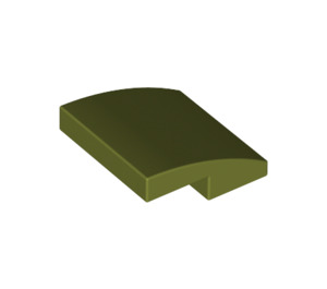 LEGO Olive Green Slope 2 x 2 Curved (15068)