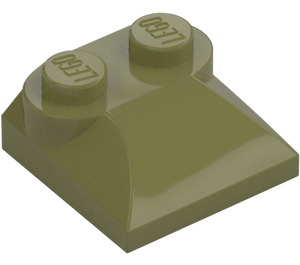 LEGO Olive Green Slope 2 x 2 Curved with Curved End (47457)