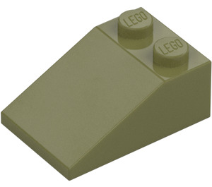 LEGO Olive Green Slope 2 x 3 (25°) with Rough Surface (3298)