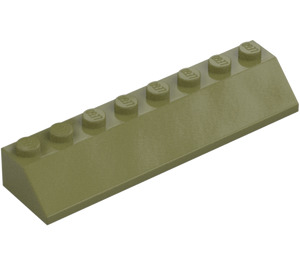 LEGO Olivgrön Backe 2 x 8 (45°) (4445)