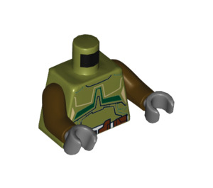 LEGO Olive verte Star Wars Bounty Hunter Torse avec Courroie et Armor Modèle (973 / 76382)