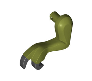 레고 올리브 그린 티렉스 왼쪽 팔 ~와 함께 검은색 집게발 및 핀 (20962 / 105170)
