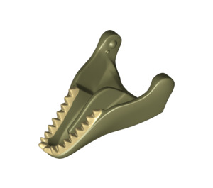 LEGO Verde oliva Tiranosaurio rex Inferior Mandíbula con Tostado Dientes (11896 / 98057)