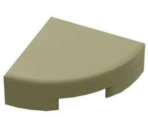 LEGO Olive Green Tile 1 x 1 Quarter Circle (25269 / 84411)