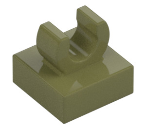 LEGO Olive Green Tile 1 x 1 with Clip (Raised "C") (15712 / 44842)