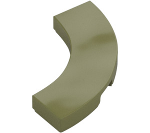 LEGO Olive Green Tile 3 x 3 Curved Corner (79393)