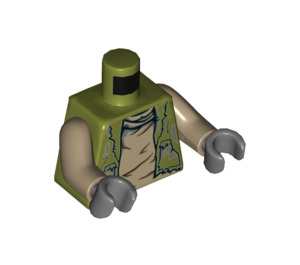 LEGO Olivengrønn Unkar’s Thug med Olive Grønn Vest Minifigur Overkropp (973 / 76382)