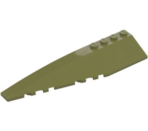 LEGO Olive Green Wedge 12 x 3 x 1 Double Rounded Left (42061 / 45172)