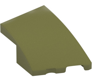 LEGO Olive Green Wedge 2 x 3 Right (80178)