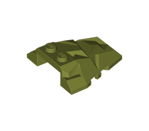 LEGO Olive Green Wedge 4 x 4 with Jagged Angles (28625 / 64867)