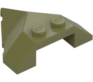 LEGO Olive Green Wedge 4 x 4 with Point (22391)