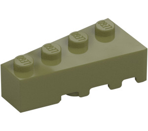 LEGO Olive Green Wedge Brick 2 x 4 Left (41768)