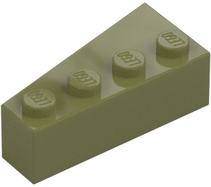 LEGO Olive Green Wedge Brick 2 x 4 Right (41767)